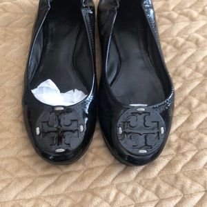 Tory Burch Black Patent Leather Flats